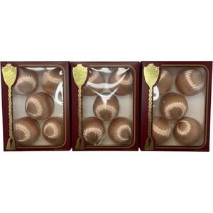15pc Vintage Victoria Collection Rauch Pink Satin Sheen Christmas Ornaments USA